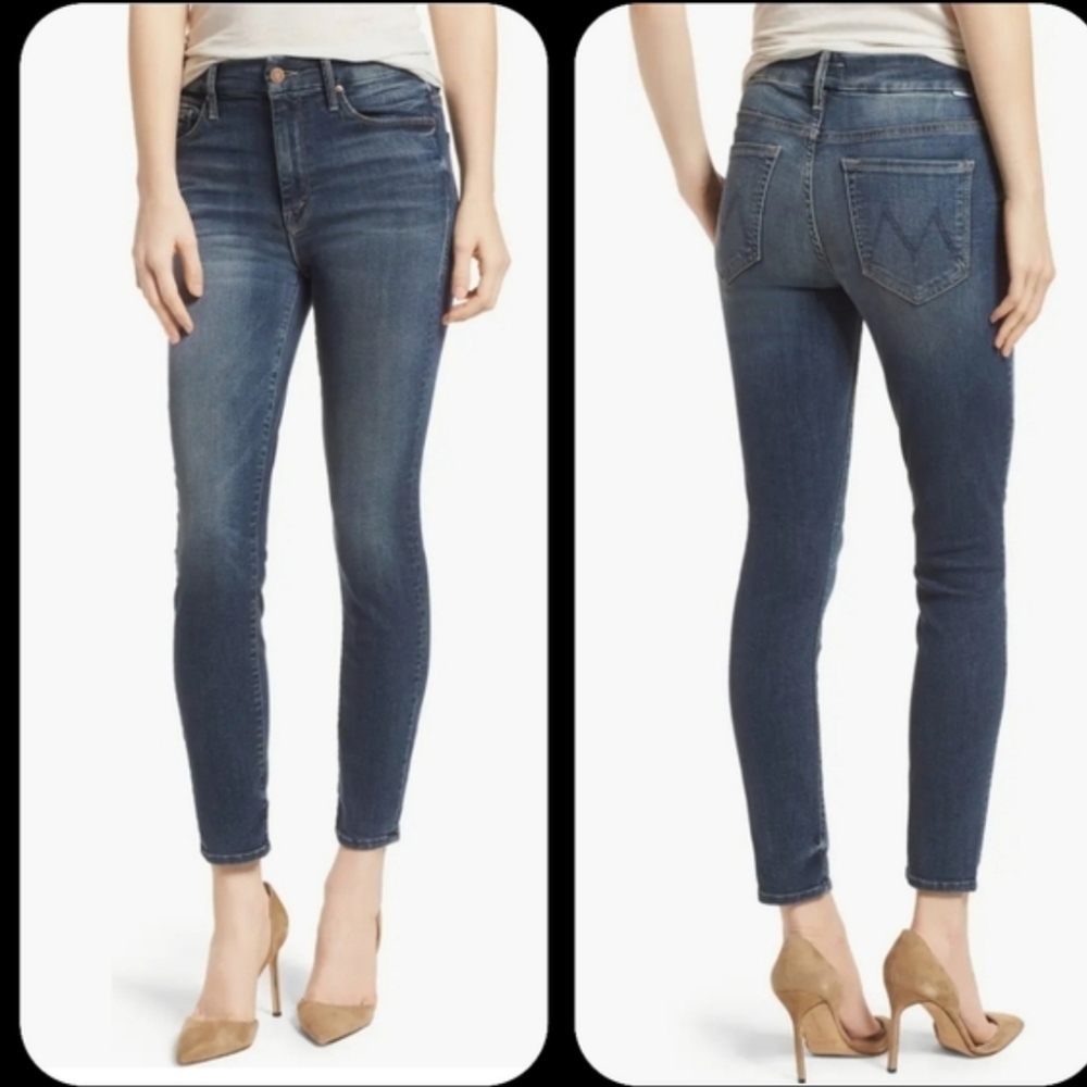 Mother denim high waisted looker crop in bake sale brawl Jeans Size 24